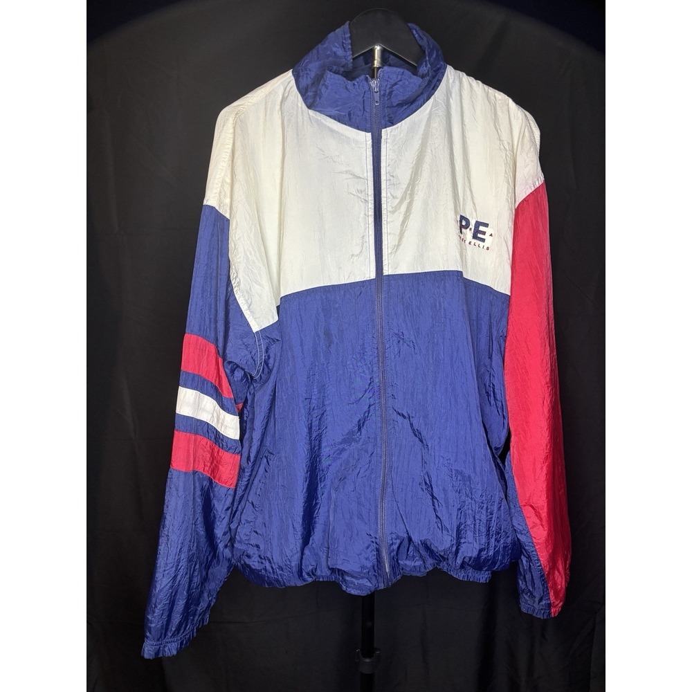 Vintage 90s Perry Ellis America Windbreaker Jacket Colorblock USA Mens L